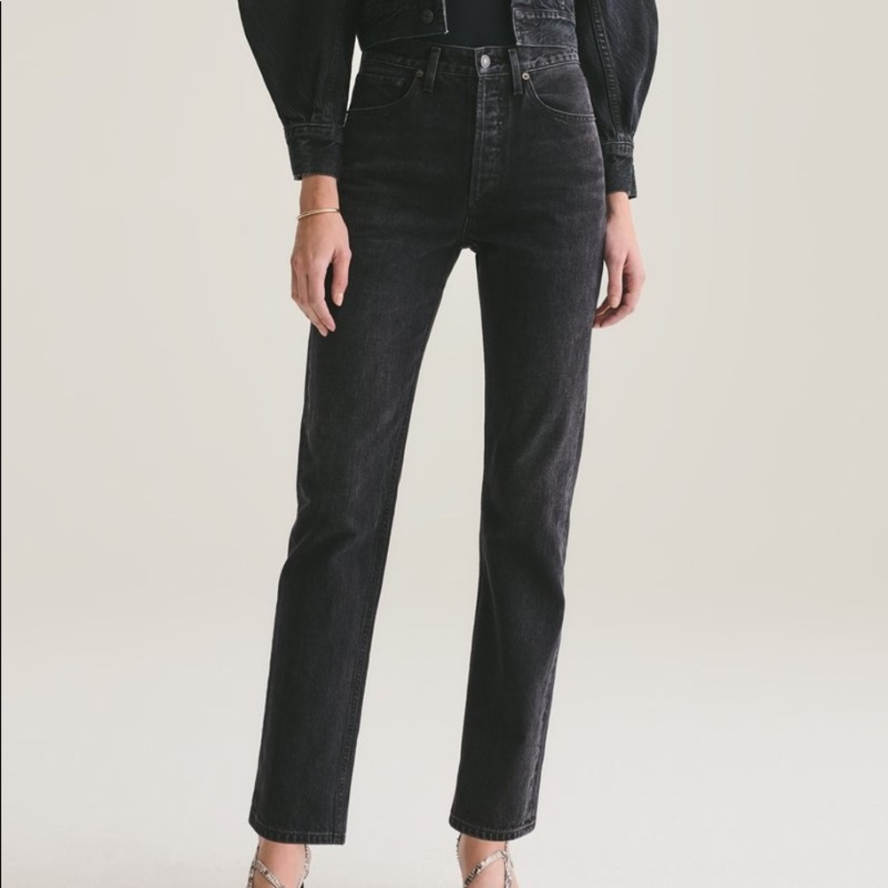 Agolde Aritzia Lana vintage straight jeans black size 26 NWT